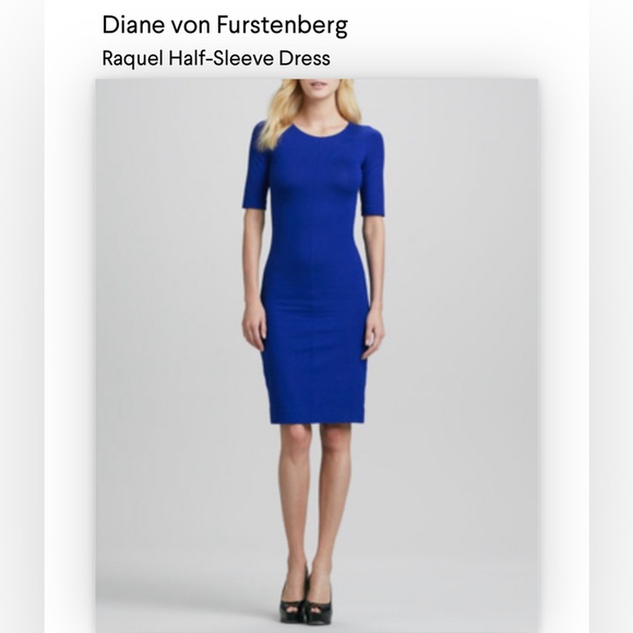 Bundle of (2) Diane Von Furstenberg Raquel Scoop Neck Dresses sz M. DVF $350 - Picture 5 of 12